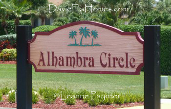 Alhambra Circle in Davie FL